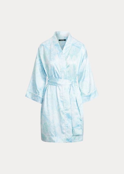 Women's Ralph Lauren Paisley Satin Robe | 073425ENQ